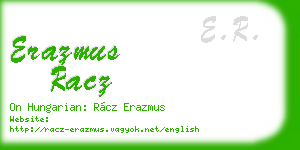 erazmus racz business card