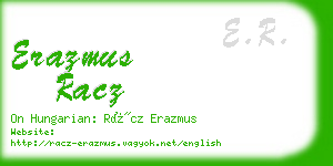 erazmus racz business card